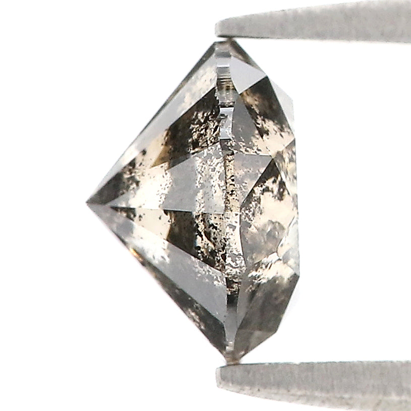 2.05 CT Natural Loose Round Shape Diamond Black Grey Color Round Cut Diamond 7.85 MM Salt And Pepper Round Brilliant Cut Diamond QL9209