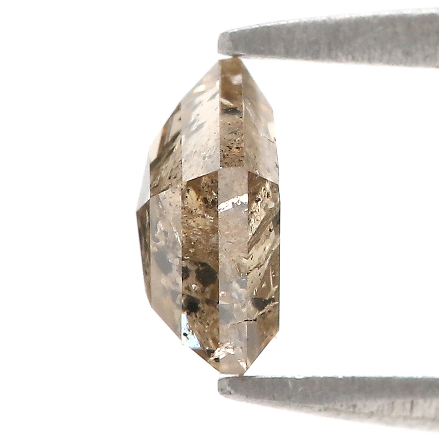 1.12 Ct Natural Loose Pentagon Shape Diamond Salt And Pepper Pentagon Diamond 7.10 MM Natural Loose Brown Pentagon Rose Cut Diamond QL9089