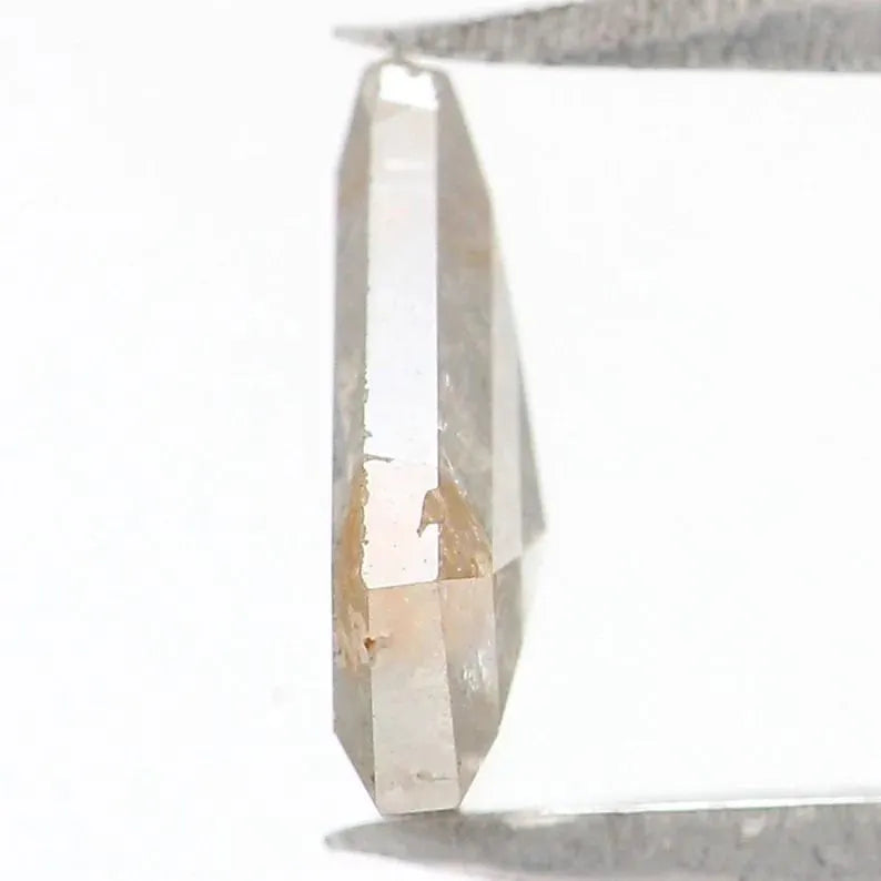 0.49 CT Natural Loose Shield Shape Diamond Grey Color Shield Cut Diamond 6.50 MM Natural Milky Grey Color Shield Rose Cut Diamond NQ7709