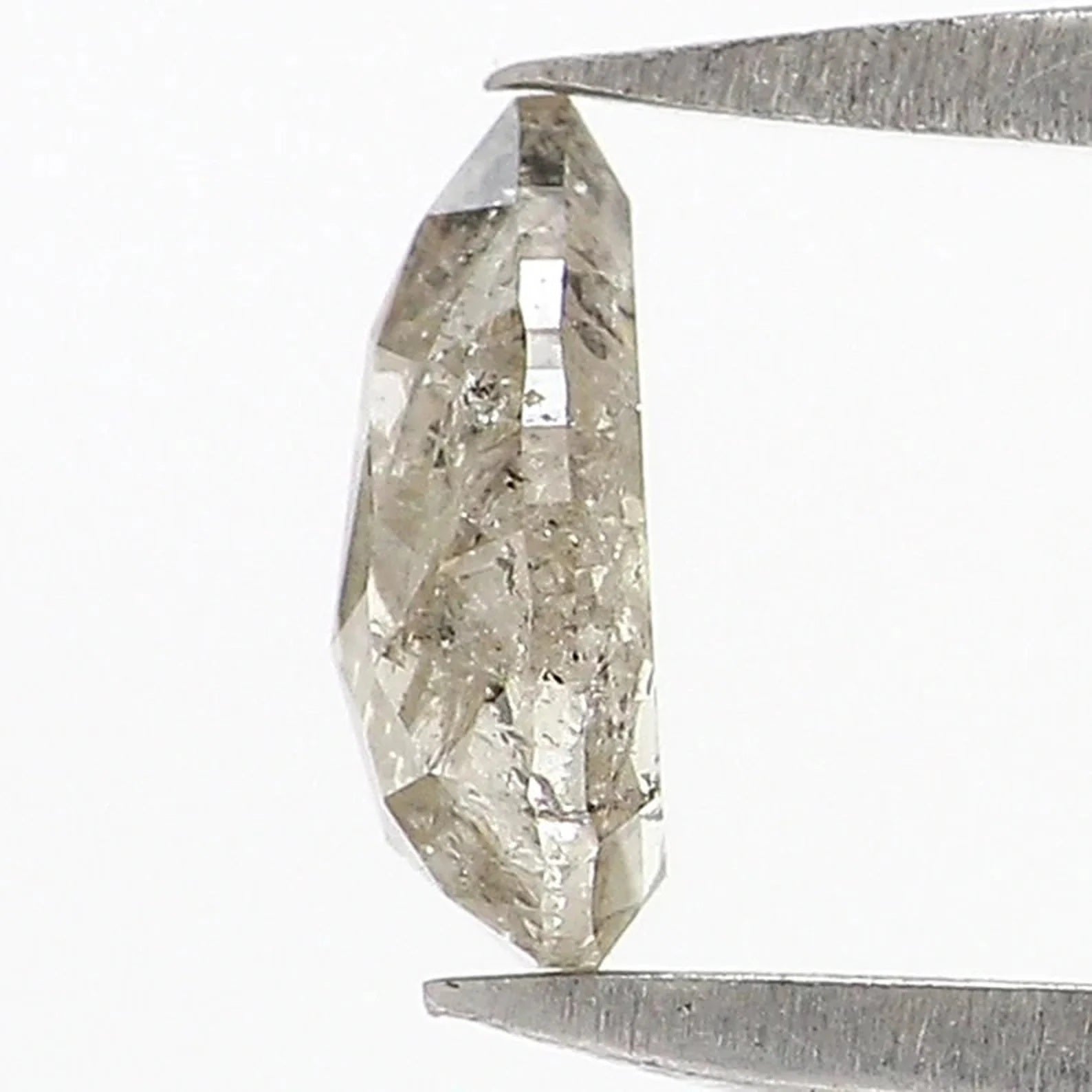 0.35 CT Natural Loose Pear Shape Diamond Salt And Pepper Pear Diamond 5.70 MM Natural Diamond Black Grey Color Pear Rose Cut Diamond NQ1040