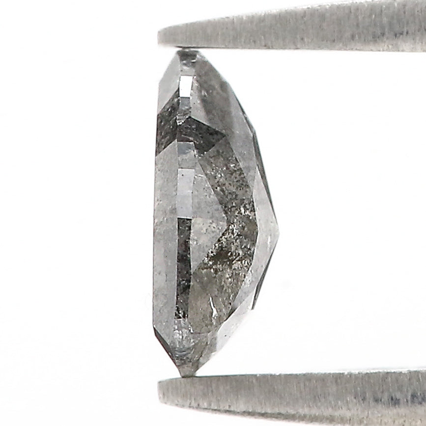 1.12 CT Natural Loose Triangle Shape Diamond Salt And Pepper Triangle Cut Diamond 7.30 MM Natural Black Grey Color Triangle Diamond L3614