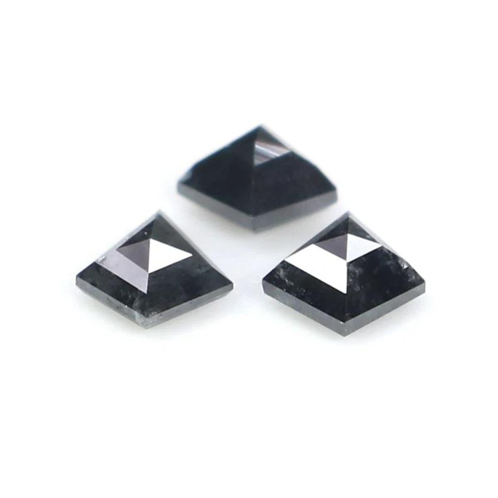 0.55 CT Natural Loose Kite Shape Diamond Salt And Pepper Kite Diamond 5.20 MM Natural Loose Black Gray Color Kite Rose Cut Diamond NQ2354