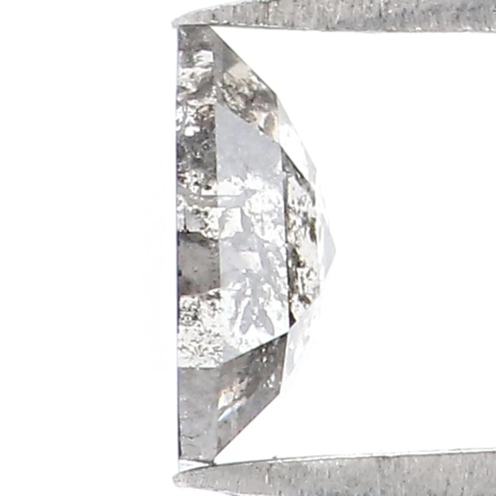 0.48 CT Natural Loose Radiant Diamond Salt And Pepper Diamond 5.20 MM Natural Loose Black Grey Diamond Radiant Rose Cut Diamond NQ7214