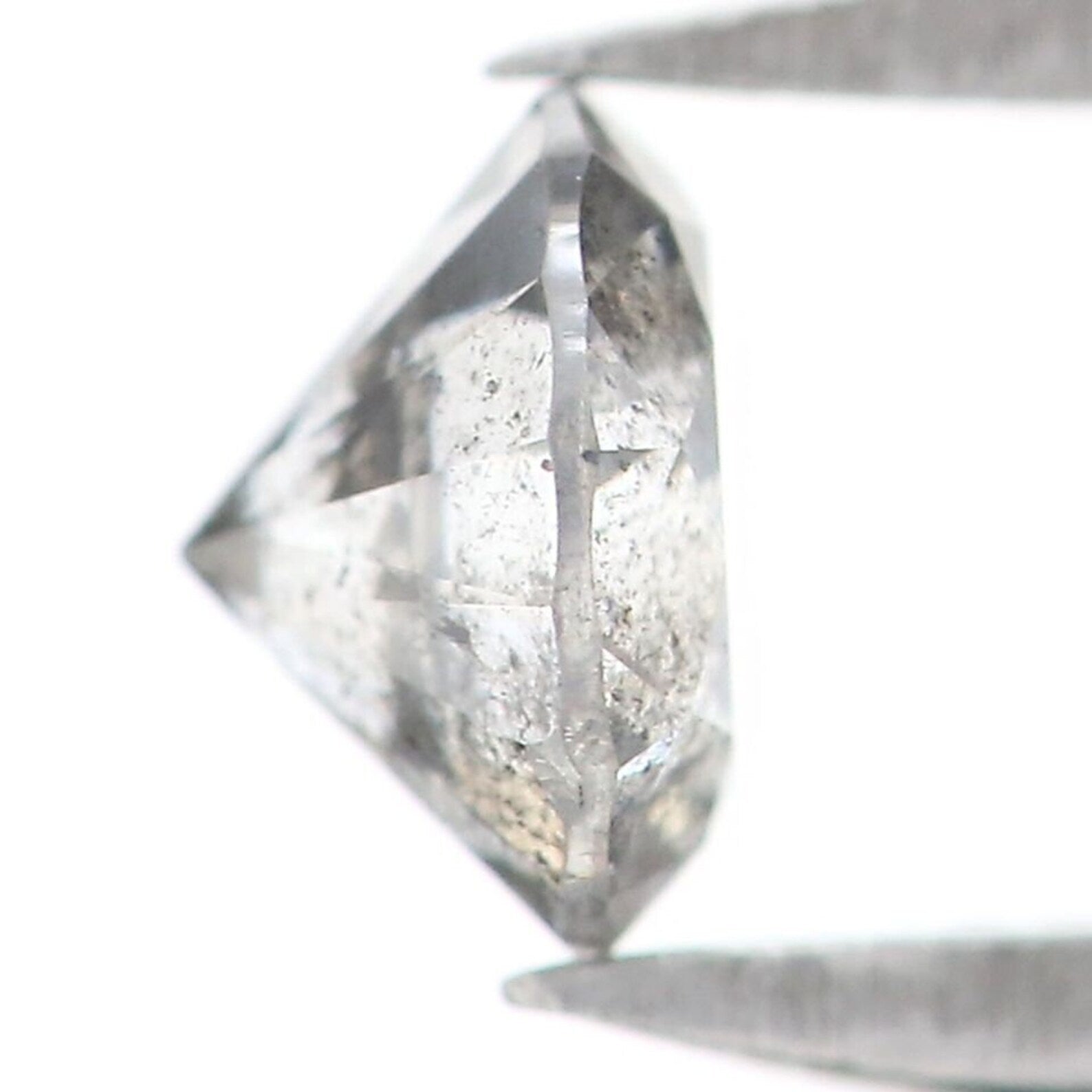 0.29 CT Natural Loose Round Rose Cut Diamond Salt And Pepper Round Shape Diamond 4.20 MM Black Grey Color Round Brilliant Cut Diamond NQ8679
