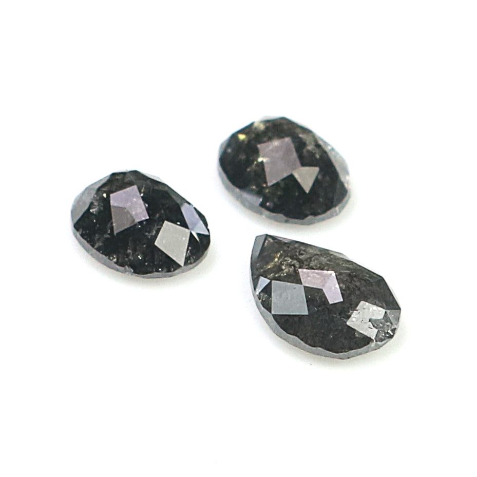 0.81 CT Natural Loose Mix Shape Diamond Salt And Pepper Mix Shape Diamond 4.45 MM Natural Black Grey Color Mix Shape Rose Cut Diamond L2446
