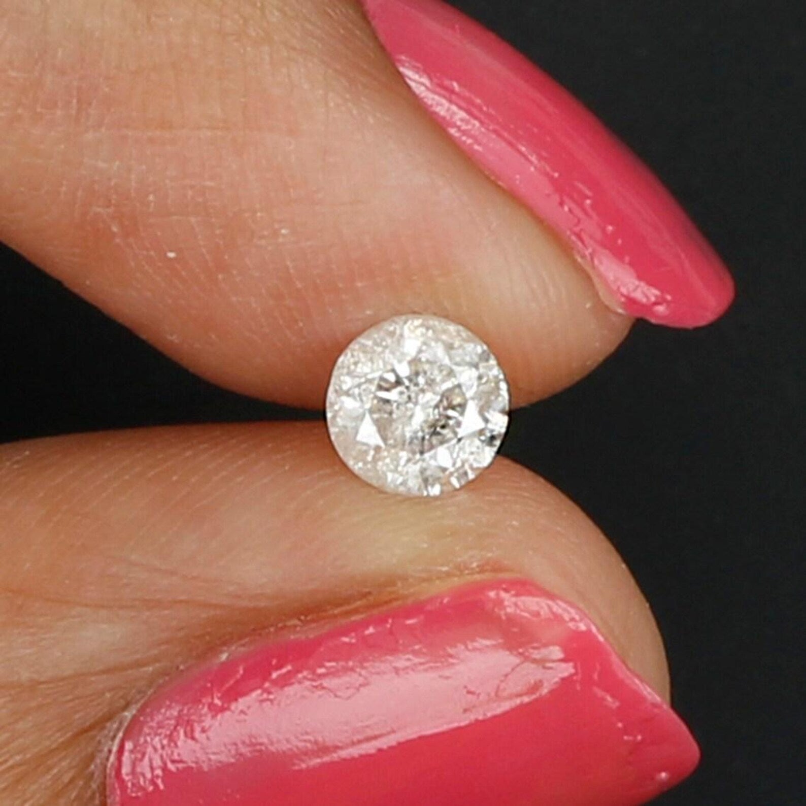 0.50 Ct Natural Loose Round Shape Diamond Grey Color Round Cut Diamond 4.85 MM Natural Loose Grey Color Round Brilliant Cut Diamond NQ957