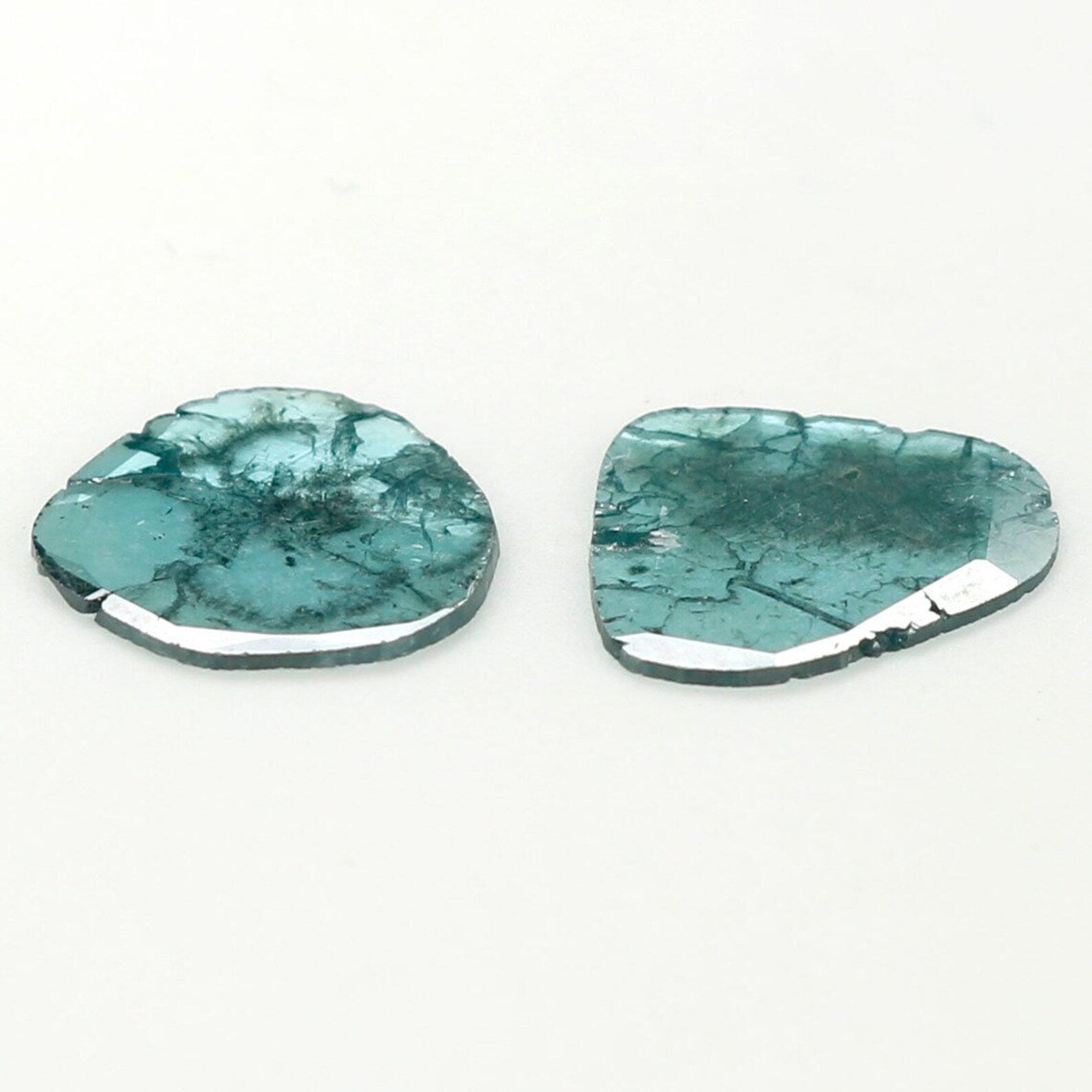 1.25 CT Natural Loose Slice Cut Diamond Blue Color Slice Diamond 10.00 MM Natural Loose Diamond Blue Color Slice Cut Diamond NQ1267