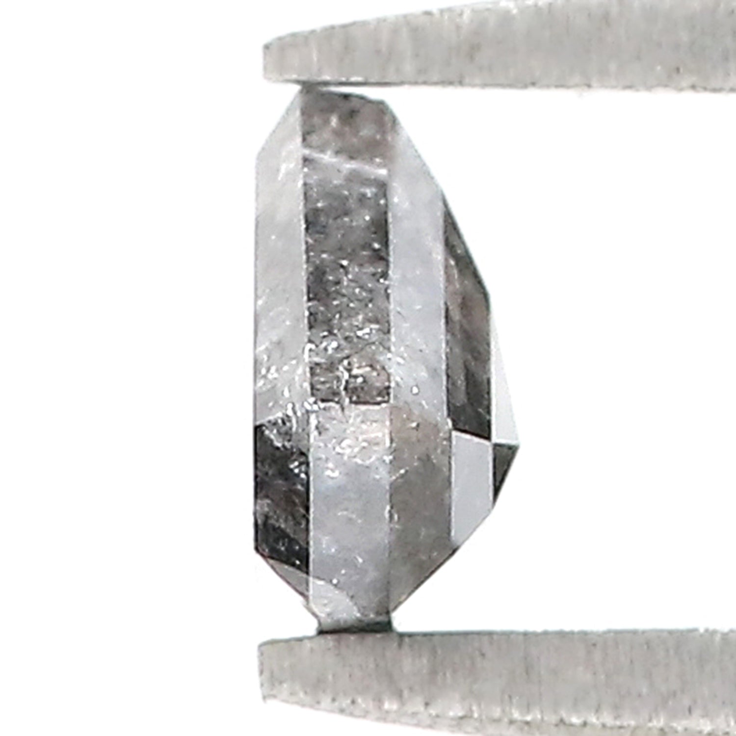 0.72 CT Natural Loose Shield Shape Diamond Salt And Pepper Shield Diamond 5.25 MM Natural Loose Black Color Shield Rose Cut Diamond QL007