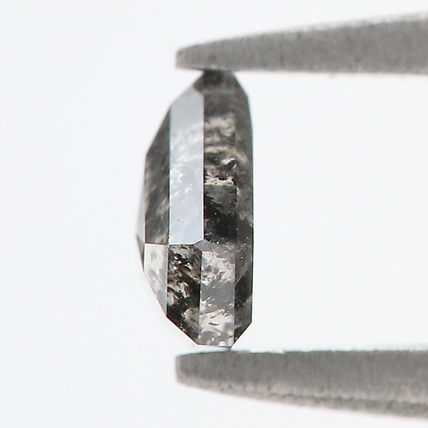 0.64 CT Natural Loose Shield Shape Diamond Salt And Pepper Shield Diamond 5.00 MM Natural Loose Black Color Shield Rose Cut Diamond QL9471