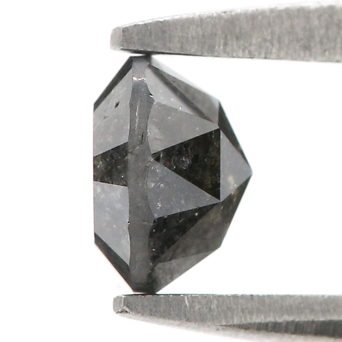 0.70 Ct Natural Loose Round Shape Diamond Salt And Pepper Round Cut Diamond 5.10 MM Natural Black Gray Color Round Rose Cut Diamond NQ1514