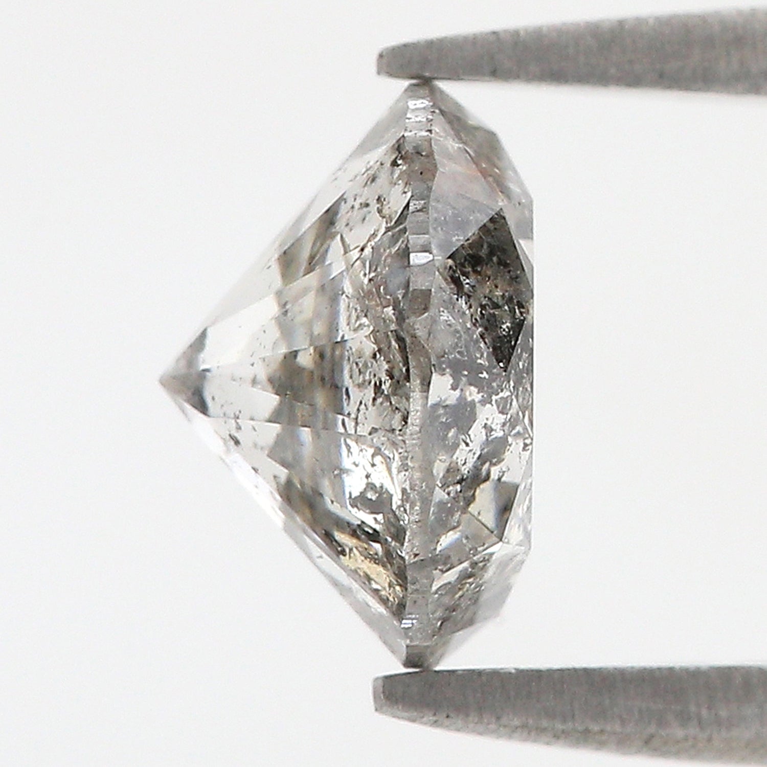 2.35 CT Natural Loose Round Shape Diamond Salt And Pepper Round Diamond 8.25 MM Natural Black Gray Color Round Brilliant Cut Diamond LQ3324