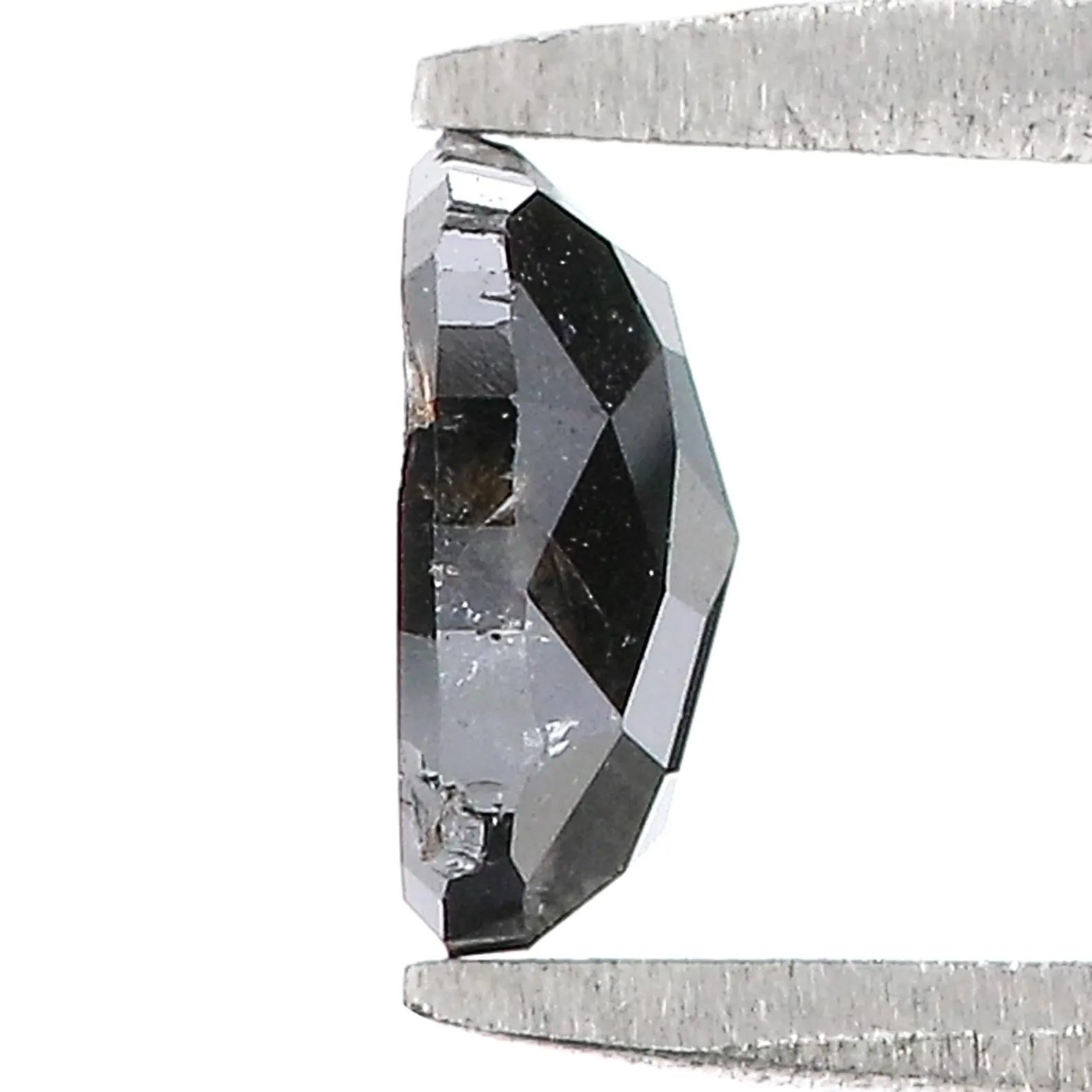 0.63 CT Natural Loose Oval Shape Diamond Black Color Oval Cut Diamond 6.00 MM Natural Loose Black Color Diamond Oval Rose Cut Diamond NQ1686