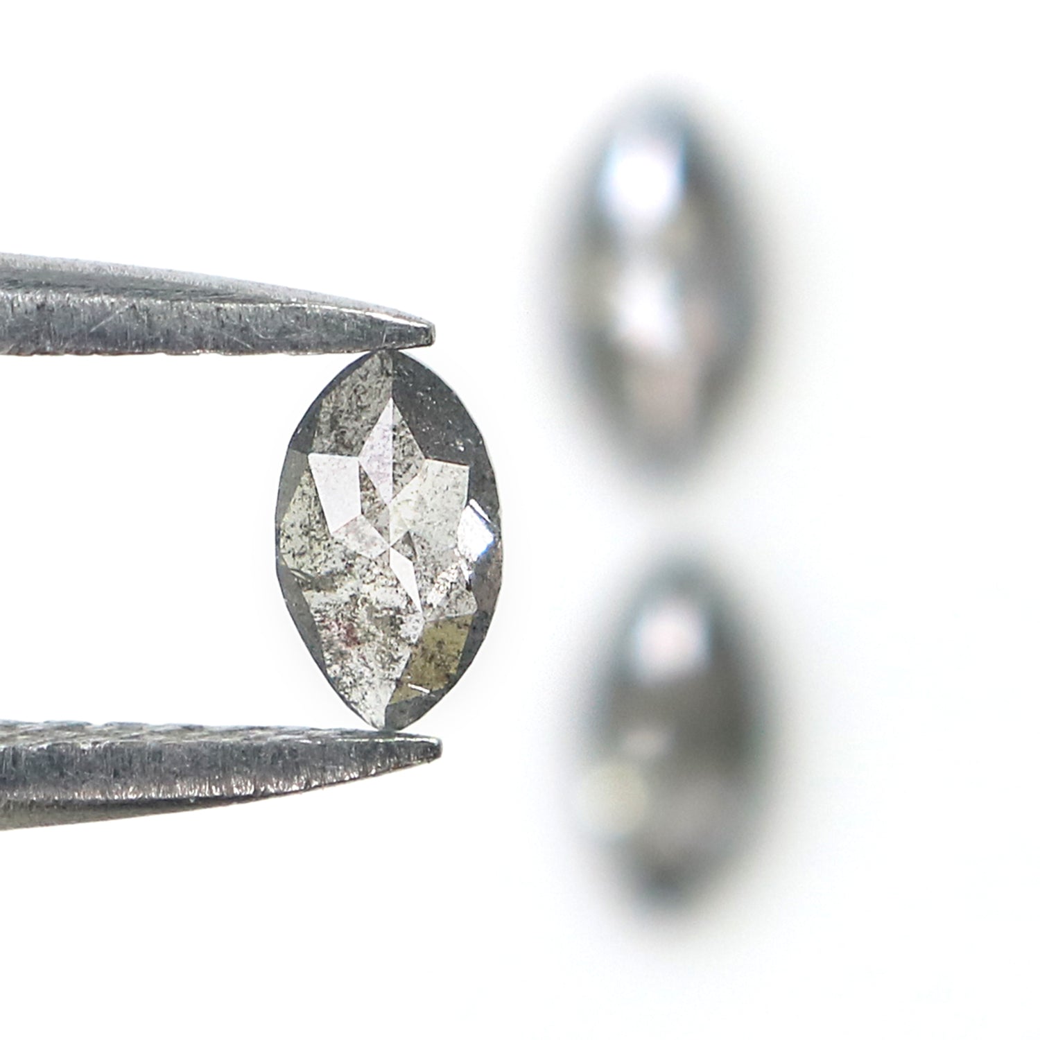 0.55 CT Natural Loose Marquise Shape Diamond Salt And Pepper Marquise Cut Diamond 4.80 MM Black Grey Color Marquise Rose Cut Diamond QL2458