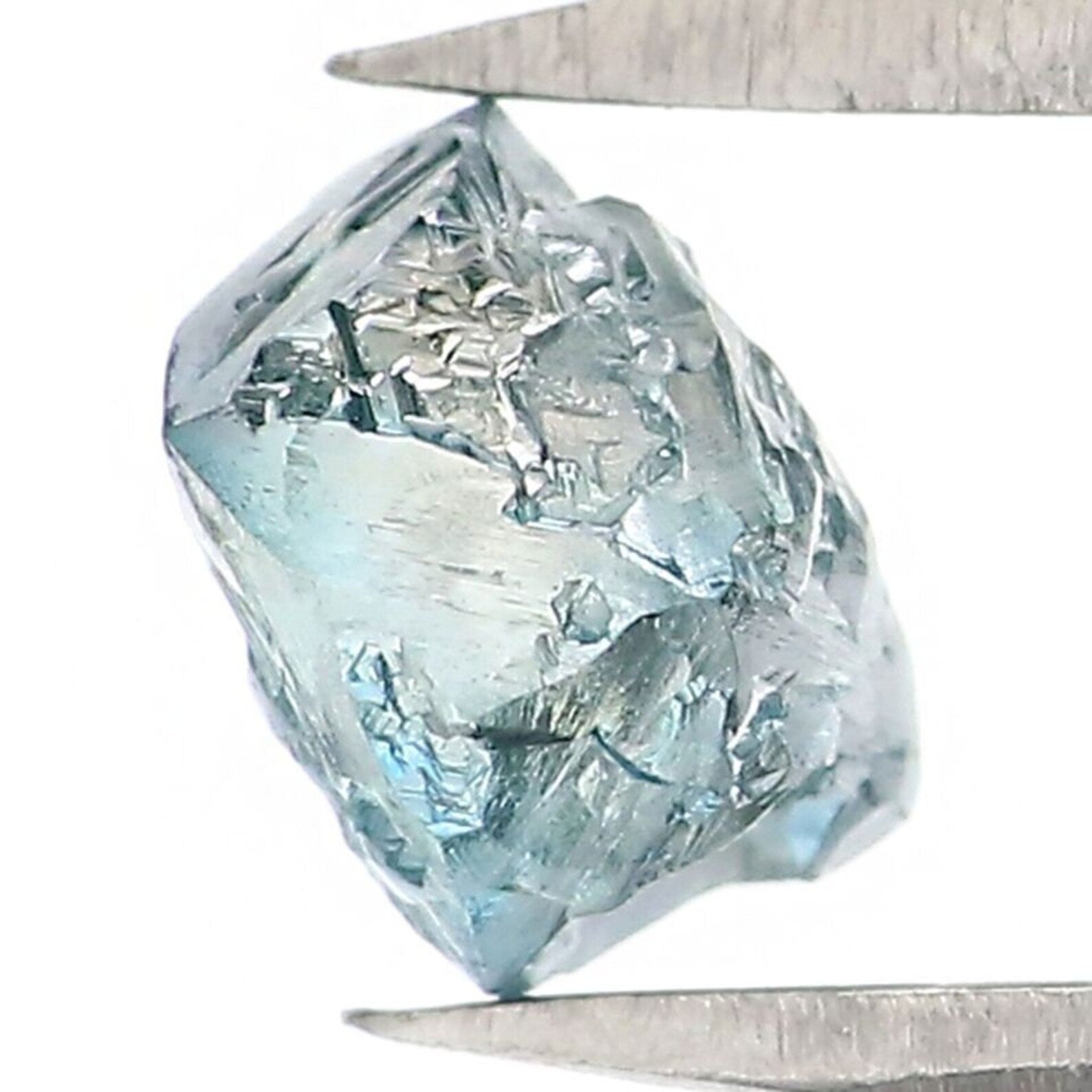 0.79 CT Natural Loose Rough Shape Diamond Blue Color Rough Cut Diamond 5.40 MM Natural Loose Diamond Blue Rough Irregular Cut Diamond NQ2039