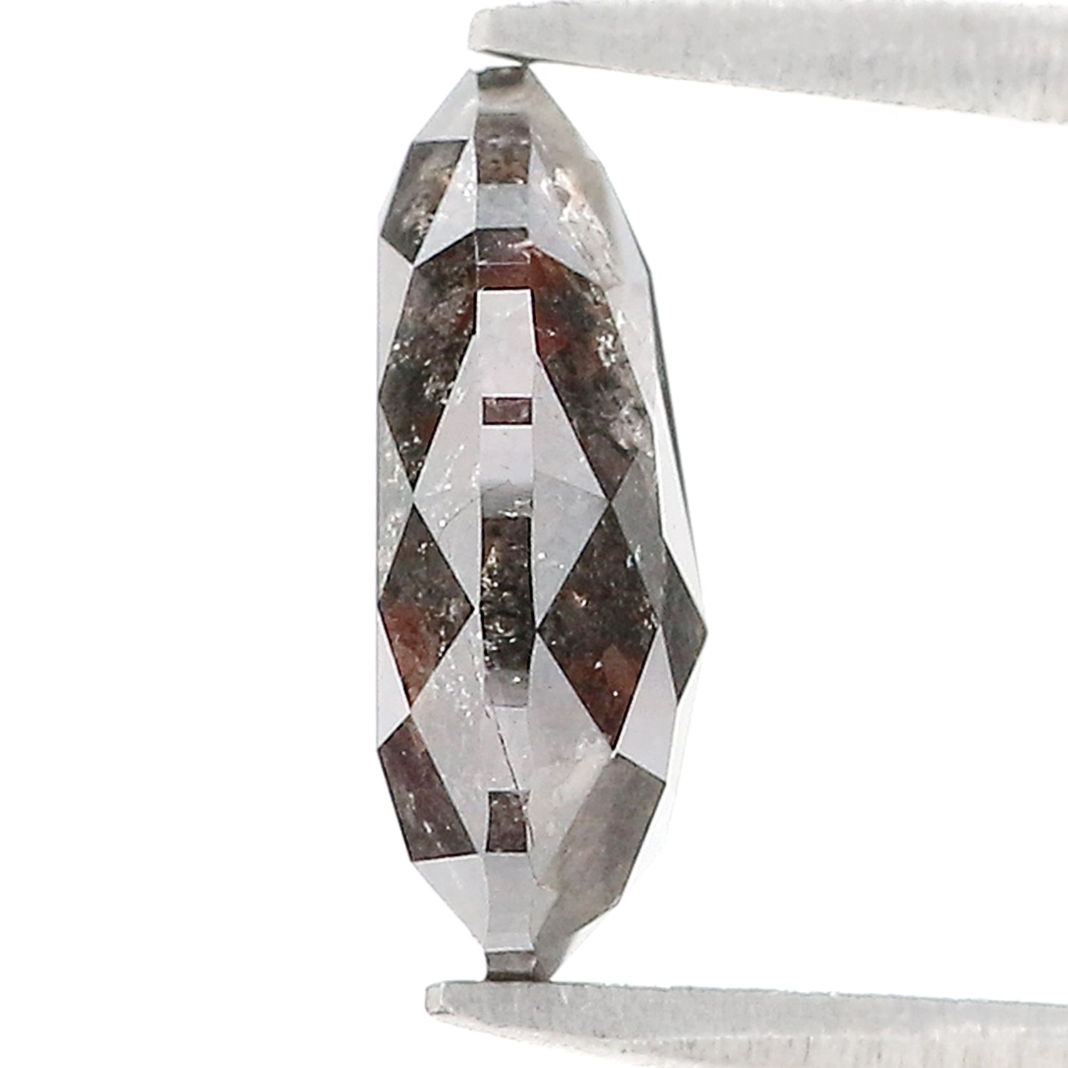 2.53 CT Natural Loose Pear Shape Diamond Salt And Pepper Pear Cut Diamond 10.35 MM Natural Black Grey Diamond Pear Rose Cut Diamond L3479