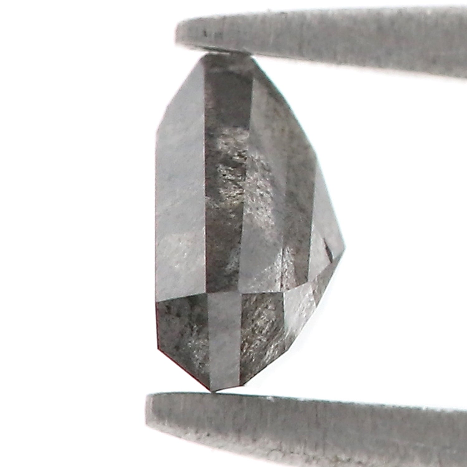 0.77 Ct Natural Loose Shield Shape Diamond Salt And Pepper Shield Cut Diamond 5.25 MM Black Gray Color Shield Shape Rose Cut Diamond QL441