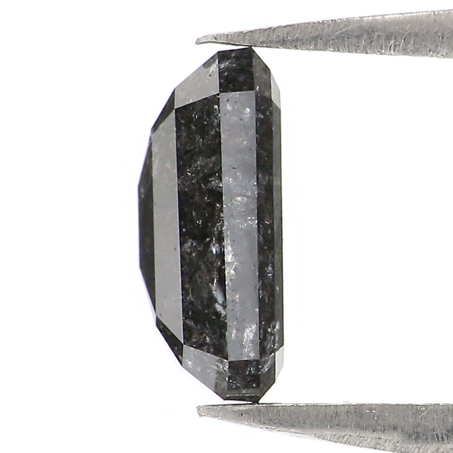 Natural Loose Emerald Diamond, Black Salt And Pepper Diamond, Natural Loose Diamond, Emerald Cut, 1.63 CT Emerald Shape Diamond KDL075