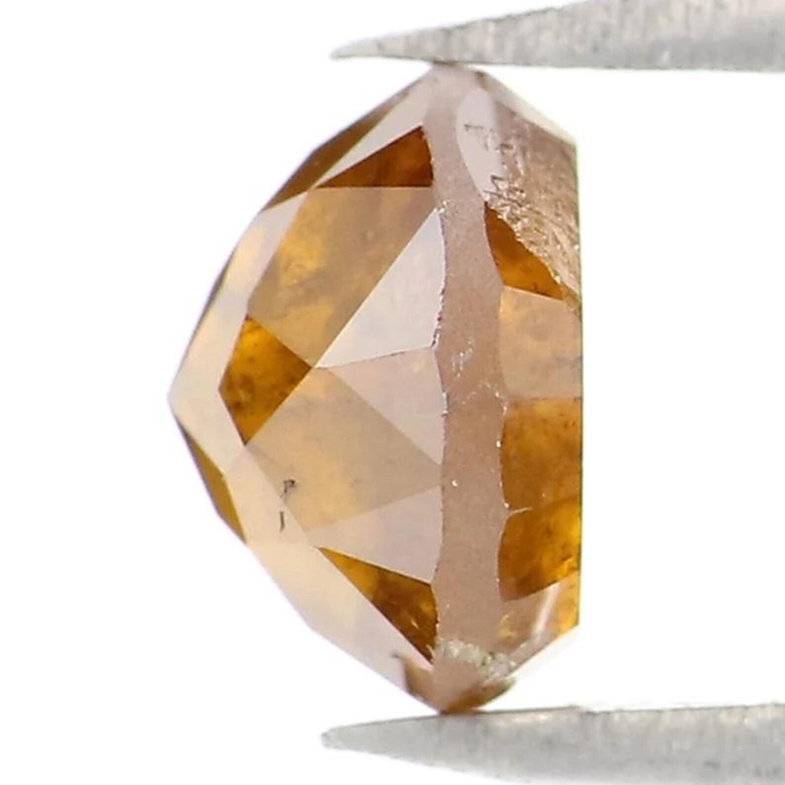 1.10 Ct Natural Loose Round Rose Cut Diamond Yellow Color Round Shape Diamond 6.00 MM Natural Brown Color Round Rose Cut Diamond NQ1925