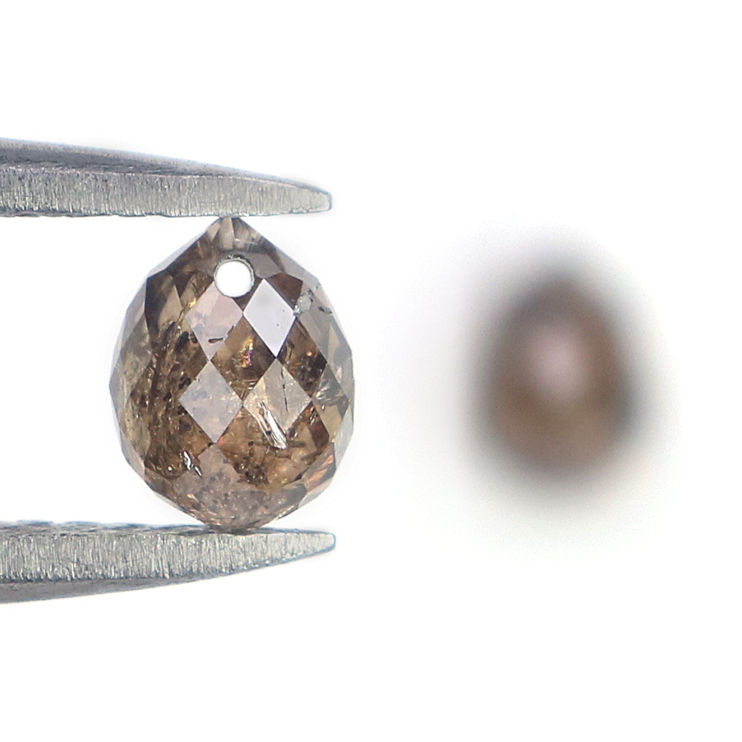 1.13 Ct Natural Loose Briolette Shape Diamond Brown Color Drop Diamond 3.50 MM Natural Loose Brown Color Diamond Briolette Cut Diamond L145