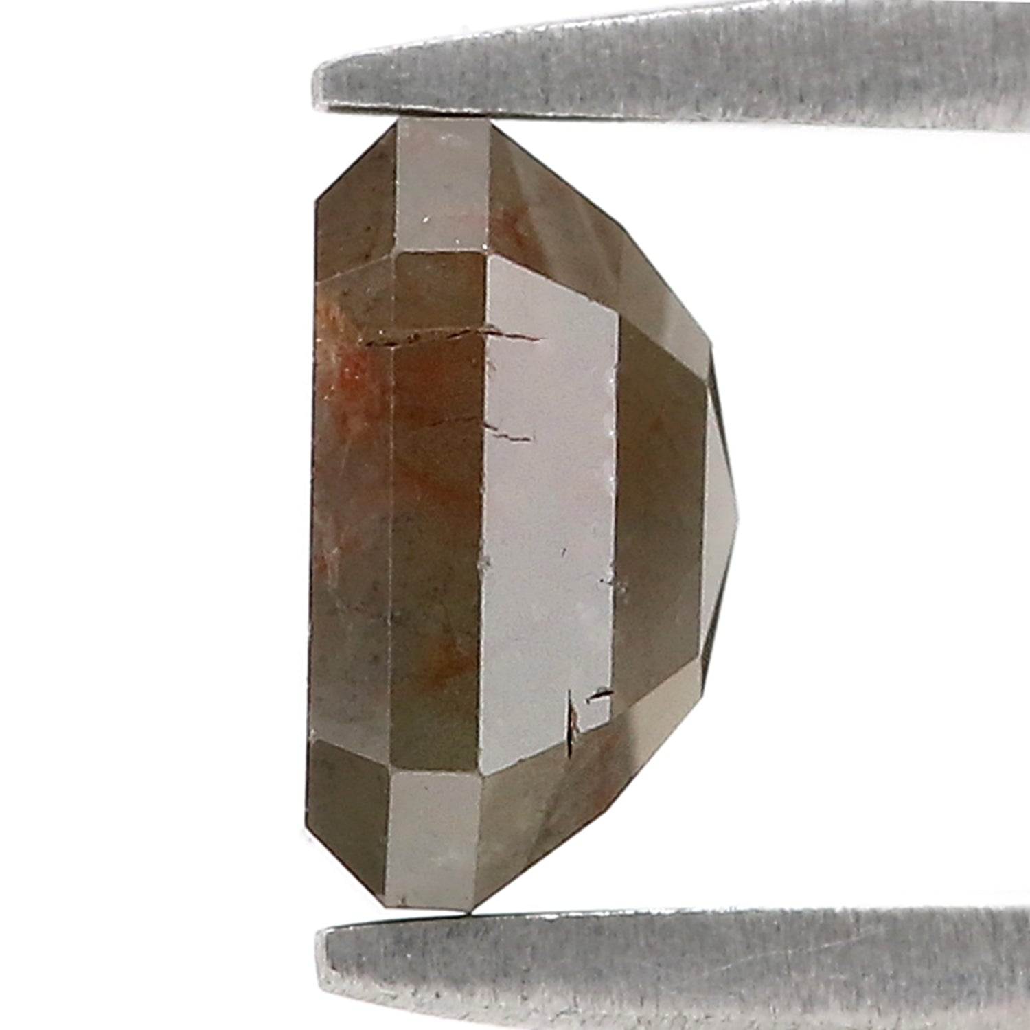 1.41 CT Natural Loose Emerald Shape Diamond Green Brown Color Emerald Shape Diamond 6.55 MM Natural Loose Diamond Rose Cut Diamond N2661