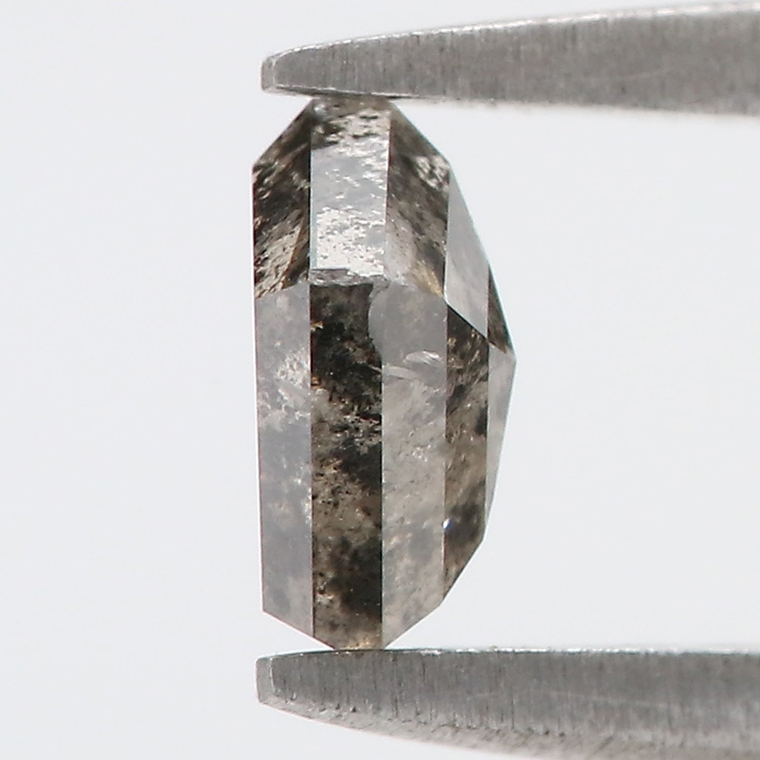 0.72 CT Natural Loose Pentagon Shape Diamond Salt And Pepper Pentagon Cut Diamond 6.00 MM Black Gray Color Pentagon Rose Cut Diamond QL9518