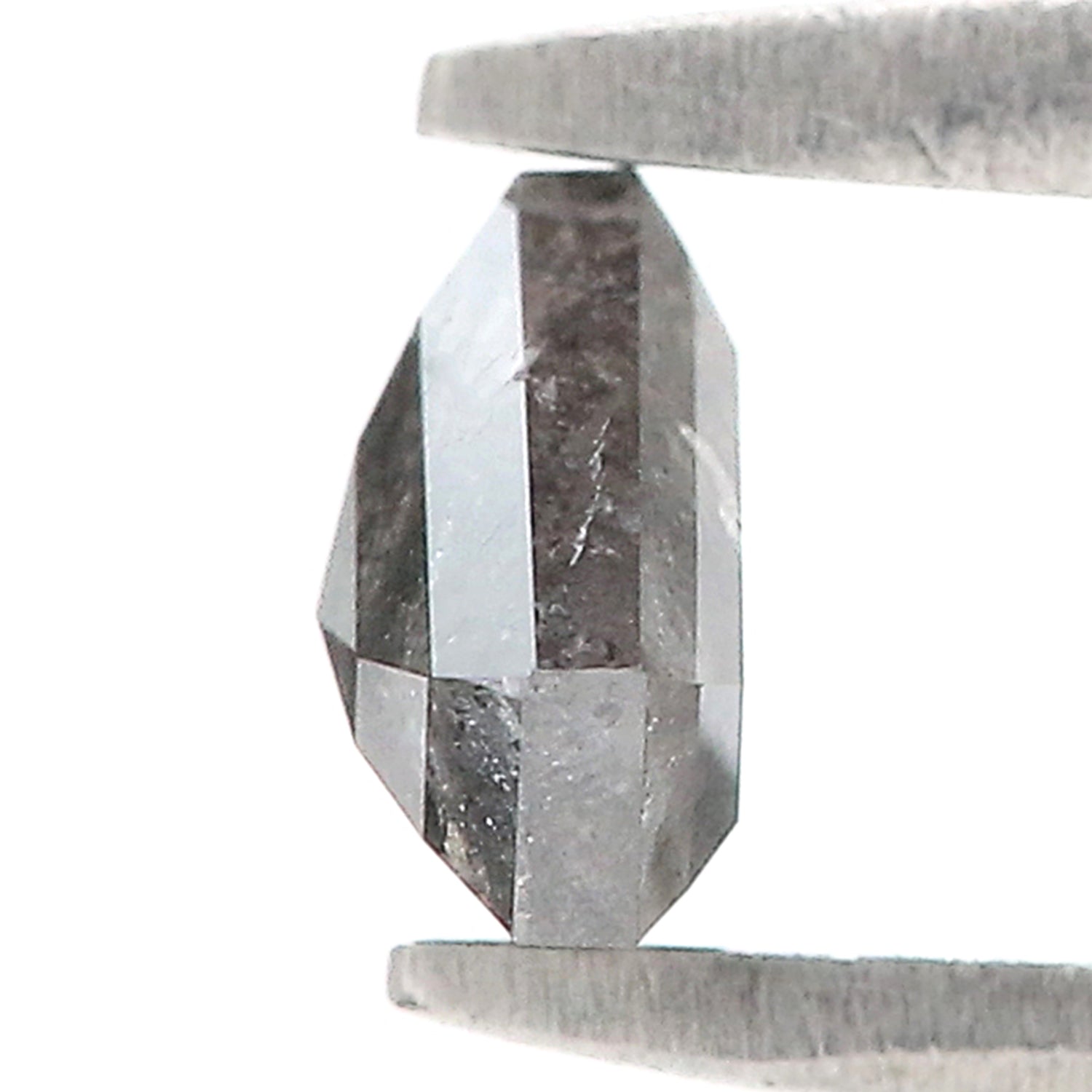 0.50 CT Natural Loose Shield Shape Diamond Salt And Pepper Shield Diamond 4.40 MM Natural Black Grey Color Shield Rose Cut Diamond N2664