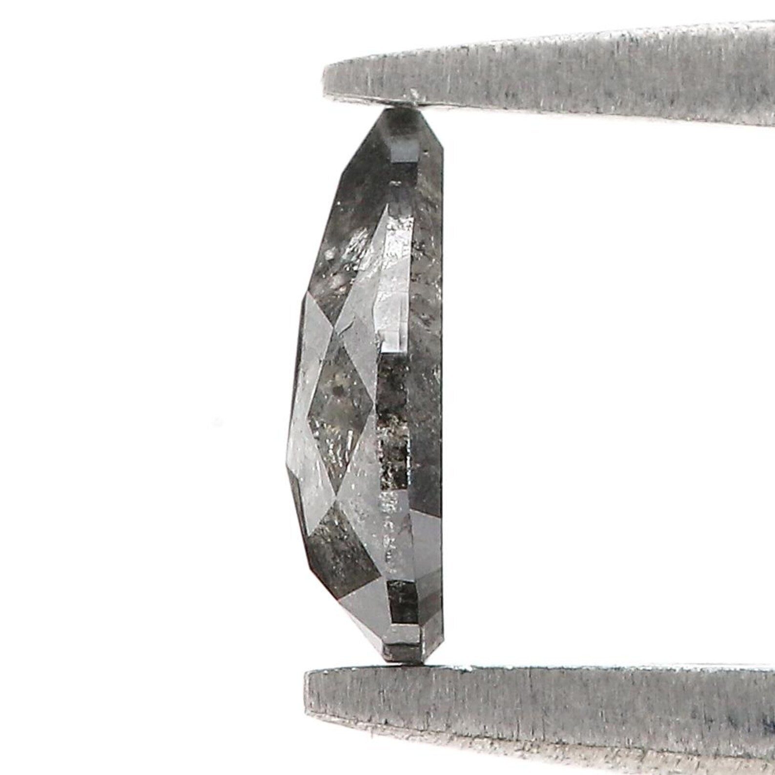 0.42 CT Natural Loose Pear Shape Diamond Salt And Pepper Pear Cut Diamond 6.40 MM Natural Loose Diamond Pear Shape Rose Cut Diamond QN2275