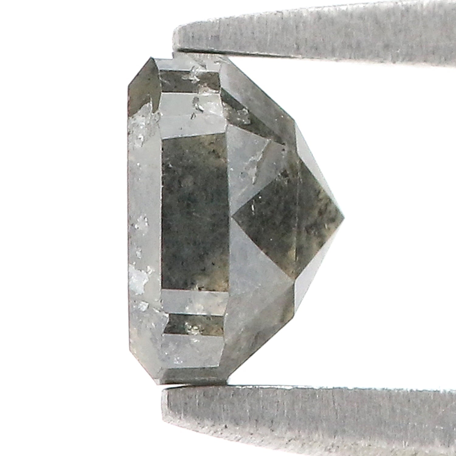 0.89 CT Natural Loose Cushion Shape Diamond Salt And Pepper Cushion Cut Diamond 5.20 MM Natural Black Grey Cushion Rose Cut Diamond LQ1341