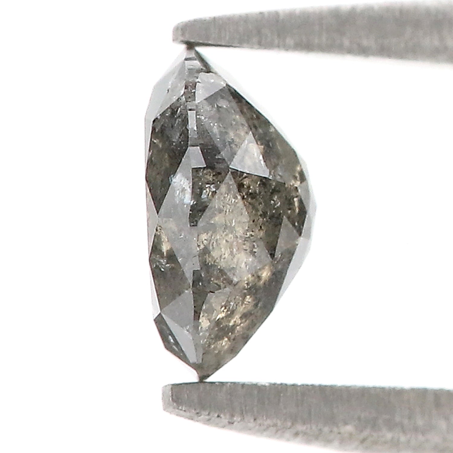0.95 CT Natural Loose Round Rose Cut Diamond Salt And Pepper Round Shape Diamond 6.30 MM Natural Black Grey Round Rose Cut Diamond LQ966