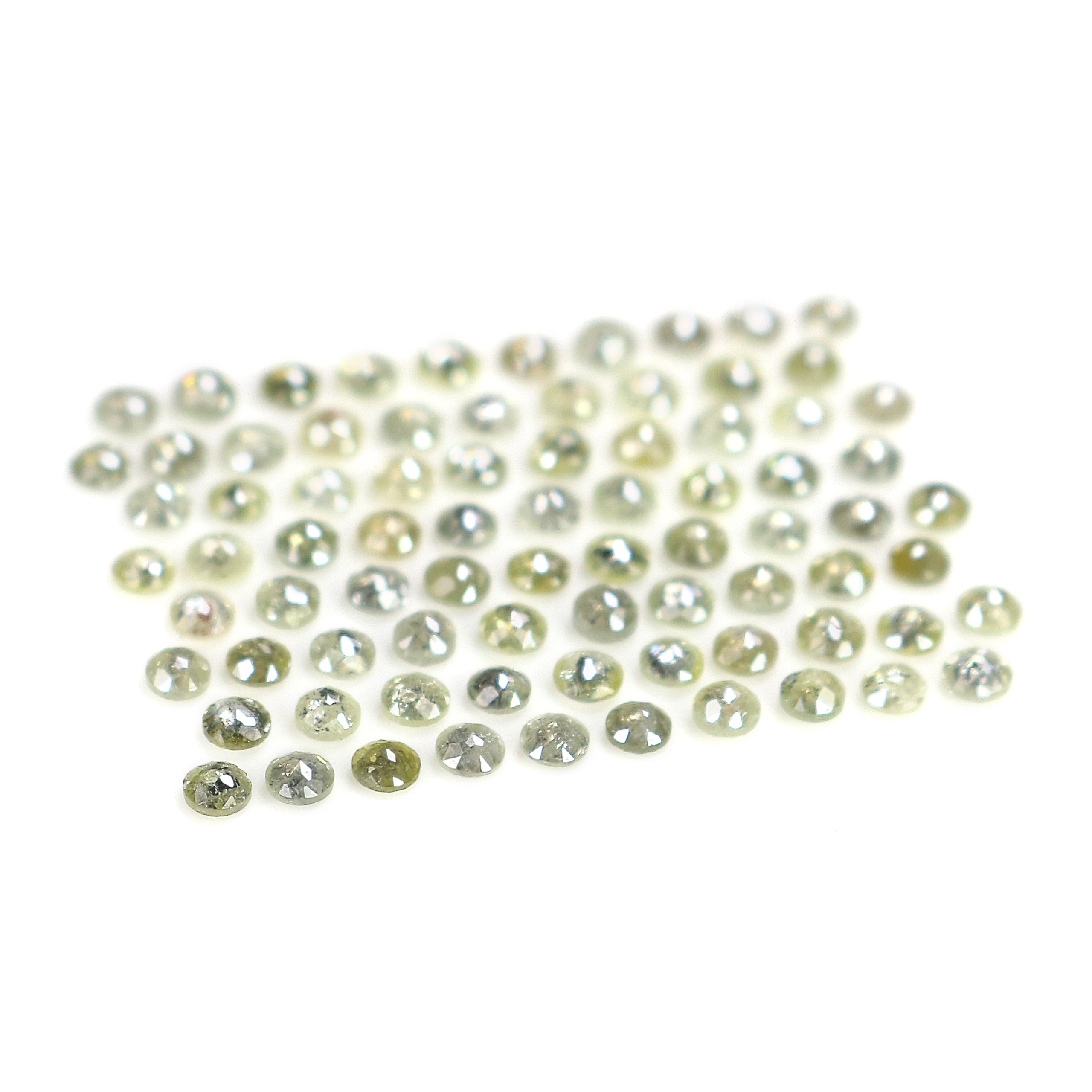 3.23 CT Natural Loose Round Rose Cut Diamond Grey Color Round Shape Diamond 2.10 MM Natural Loose Grey Color Round Rose Cut Diamond LQ109