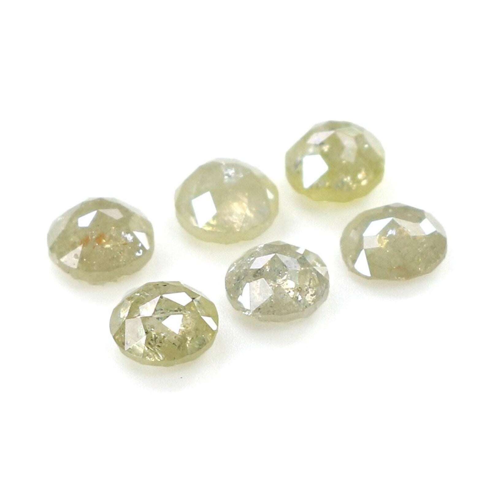 1.48 CT Natural Loose Round Shape Diamond Grey Color Round Diamond 3.50 MM Natural Loose Diamond Yellow Color Round Rose Cut Diamond NQ657