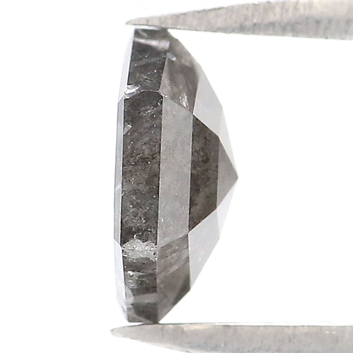 0.71 CT Natural Loose Hexagon Shape Diamond Salt And Pepper Hexagon Shape Diamond 6.25 MM Black Grey Color Hexagon Rose Cut Diamond QL2338