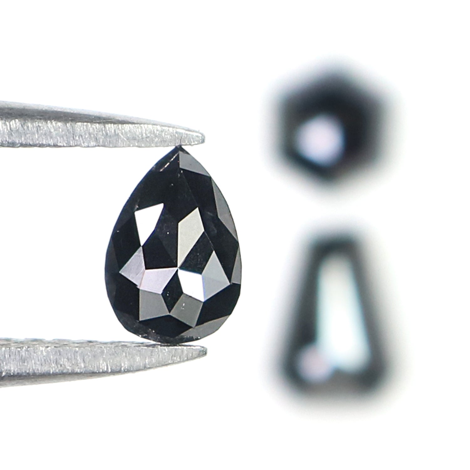 0.86 CT Natural Loose Mix Shape Diamond Black Color Mix Shape Diamond 5.35 MM Natural Loose Diamond Black Mix Shape Rose Cut Diamond N2266