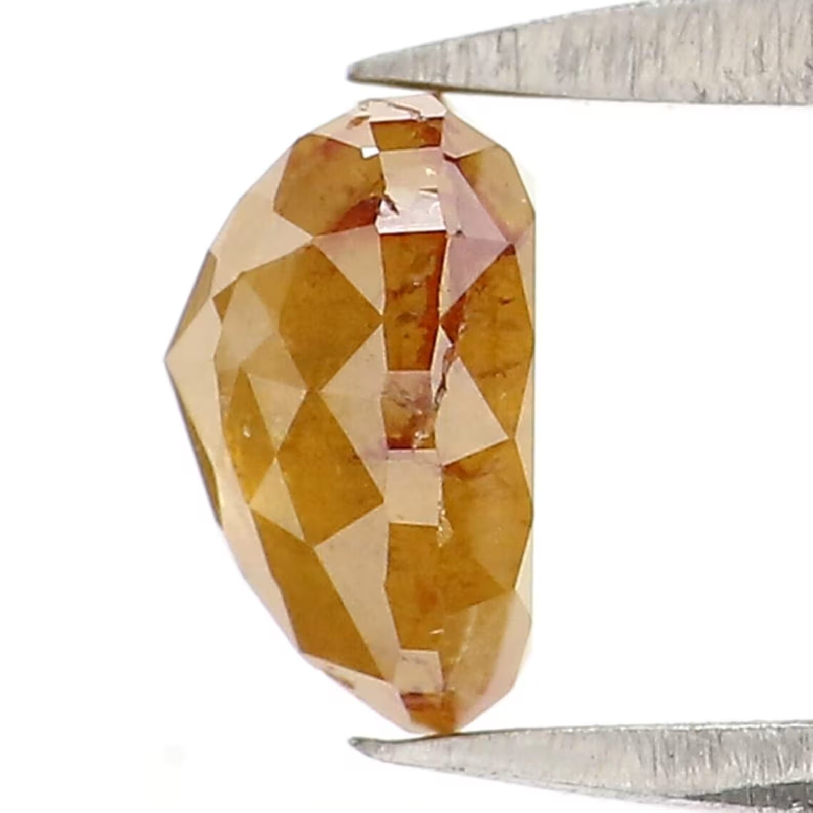 0.77 CT Natural Loose Heart Shape Diamond Yellow Color Heart Cut Diamond 5.65 MM Natural Loose Yellow Color Heart Rose Cut Diamond NQ2387