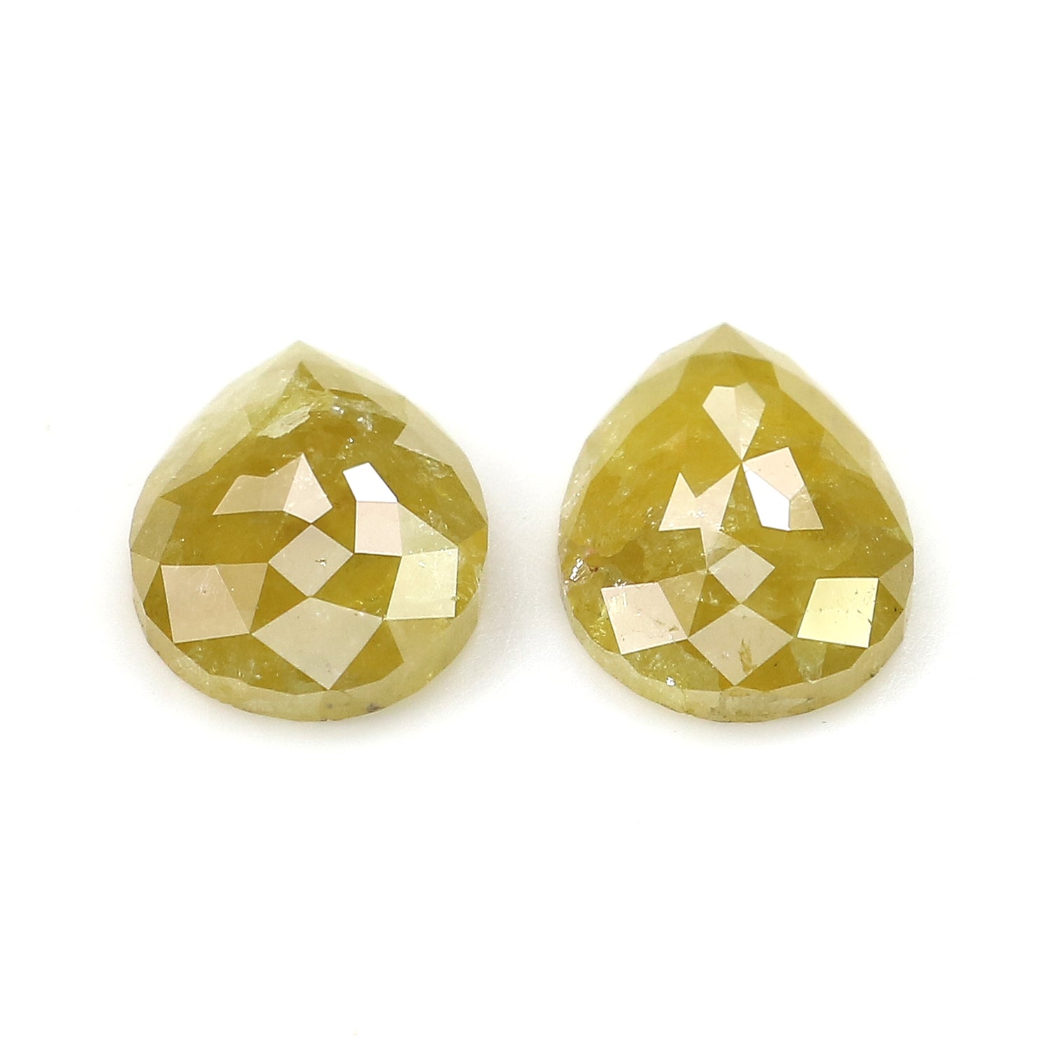 3.58 CT Natural Loose Pear Shape Pair Diamond Yellow Color Diamond 10.35 MM Natural Loose Diamond Pear Cut Diamond Pear Pair Diamond LQ3010