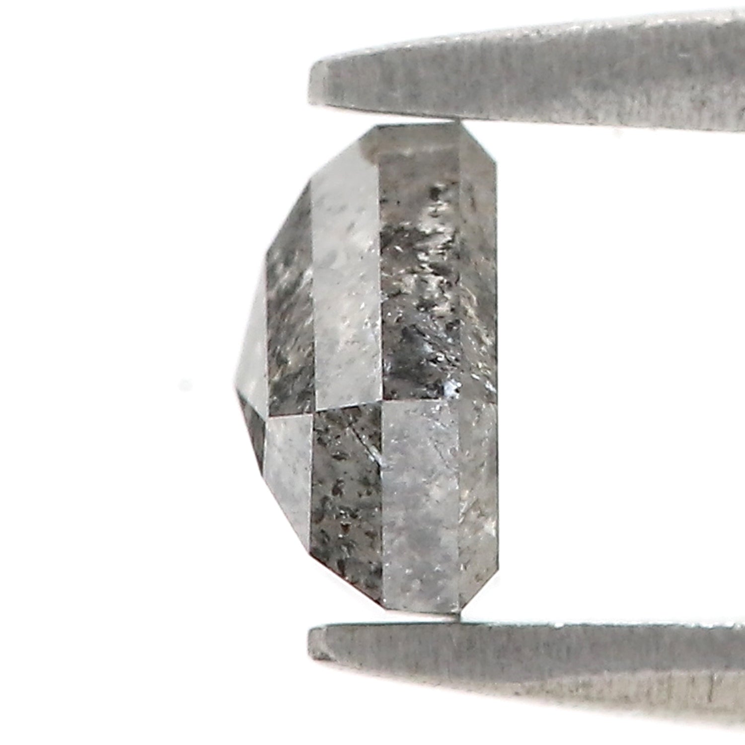 1.09 Ct Natural Loose Shield Shape Diamond Salt And Pepper Shield Cut Diamond 5.45 MM Black Gray Color Shield Shape Rose Cut Diamond QL253