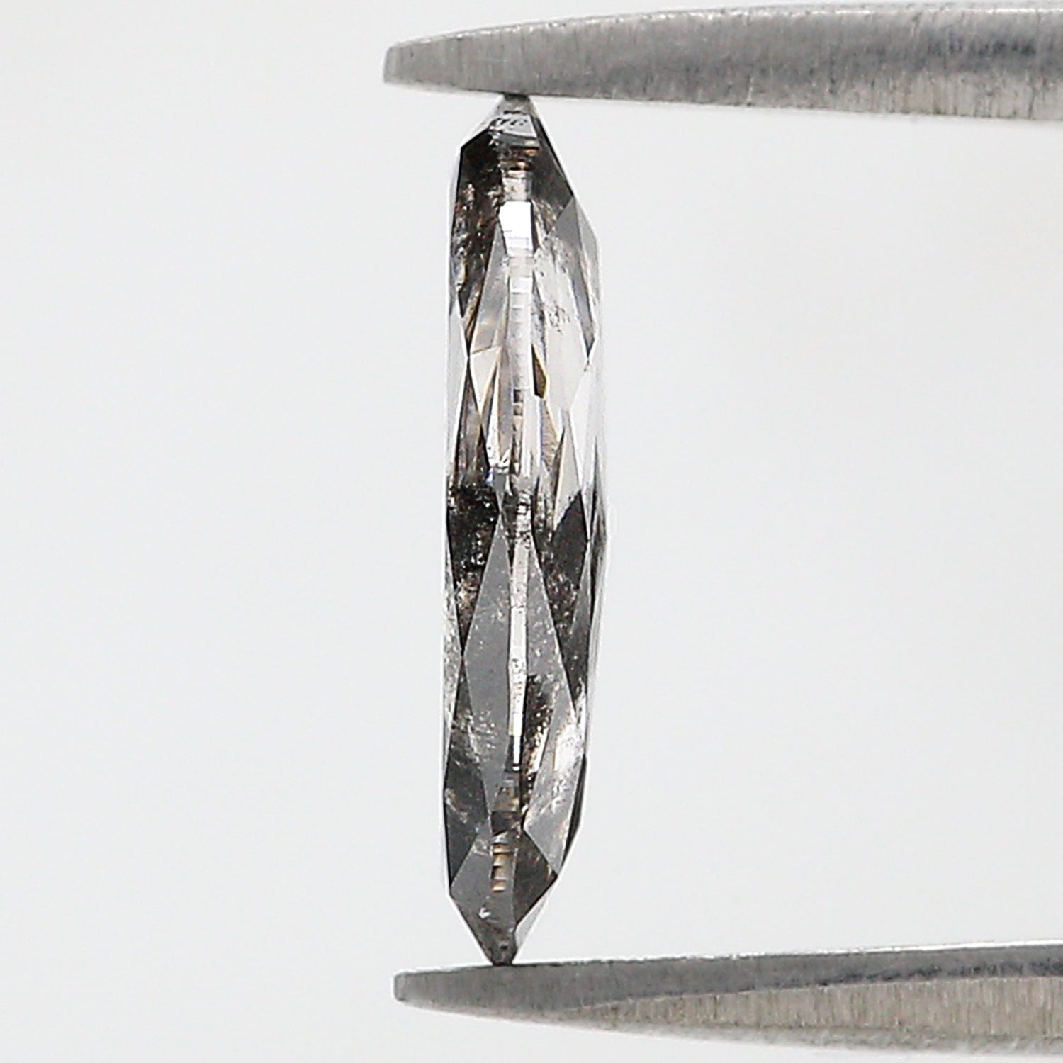 2.29 CT Oval Rose Cut Salt And Pepper Lab Grown 11.70 MM Loose Diamond CVD Fancy Black Grey Color Lab Created Antique Shape Diamonds L3525