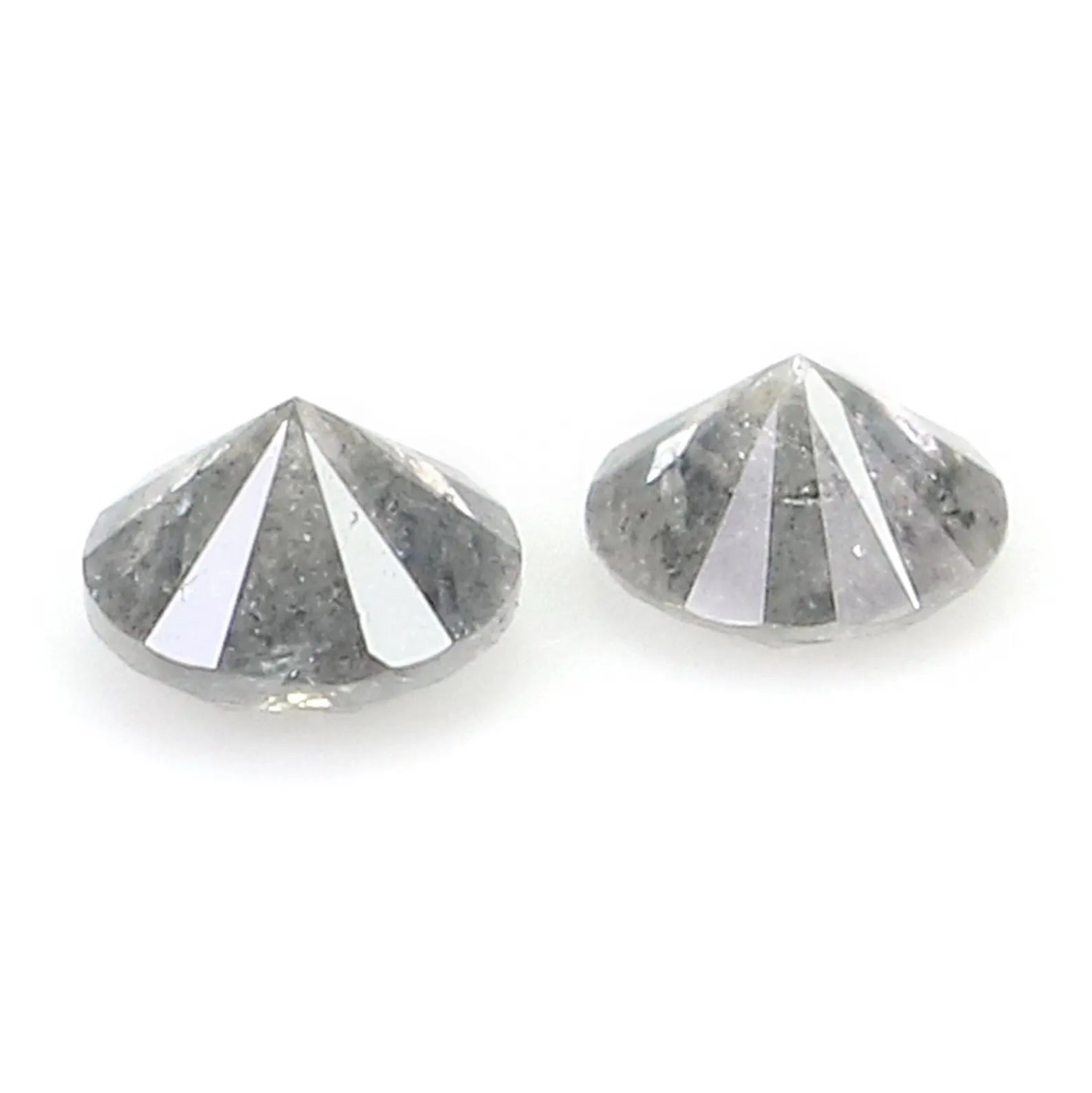 0.40 CT Natural Loose Round Shape Pair Diamond Salt And Pepper Round Diamond 3.65 MM Natural Black Grey Round Brilliant Cut Diamond NQ2289