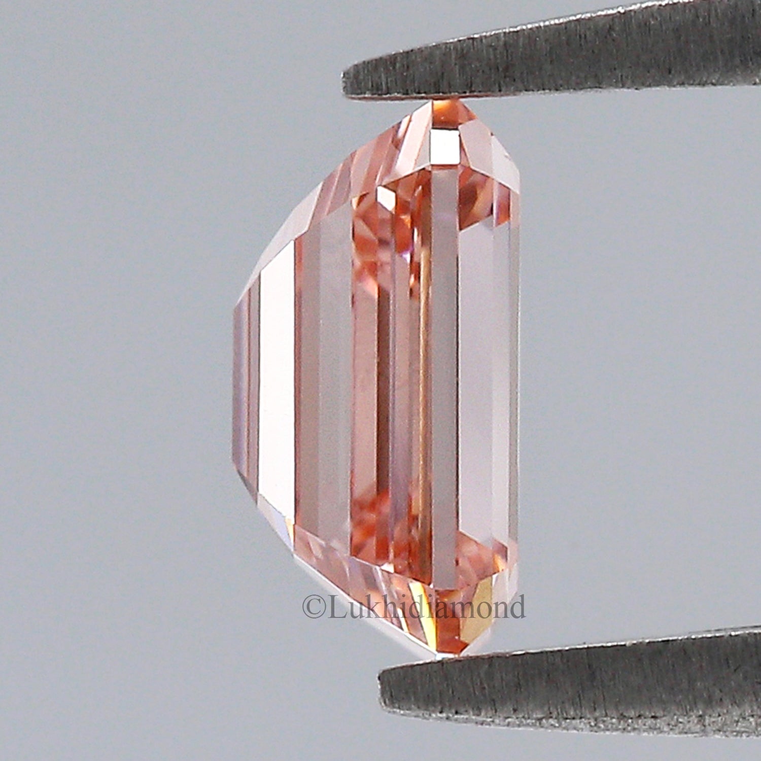 1.13 CT IGI Certified Emerald Cut Fancy Vivid Pink Color Diamond VS1 Clarity Diamond Lab Grown Diamond Lab Created Emerald CVD Diamond L3296