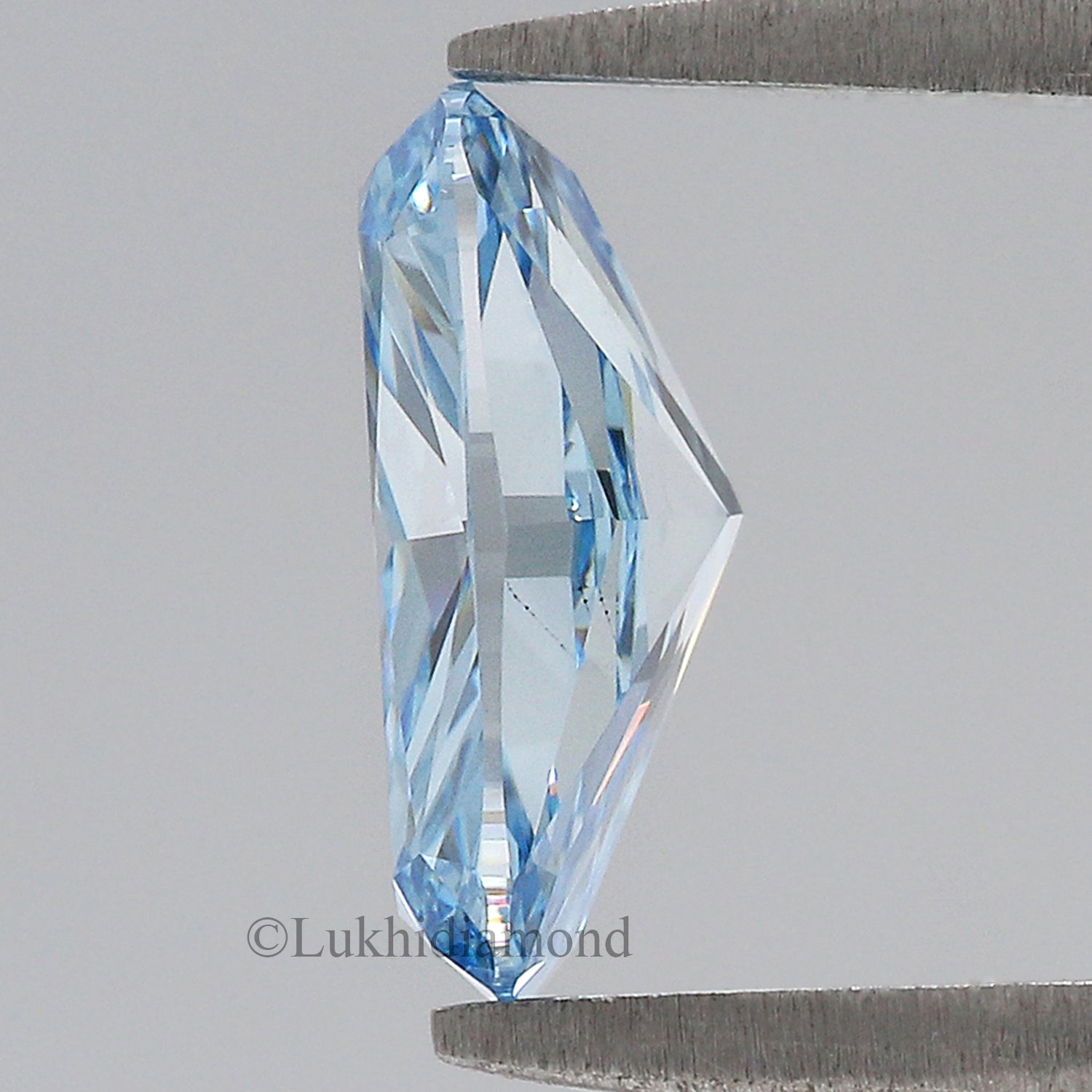 1.80 CT IGI Certified Cushion Brilliant Cut Diamond Fancy Vivid Blue Color VS1 Clarity Lab Grown Diamond Lab Created CVD Lab Diamond L3330