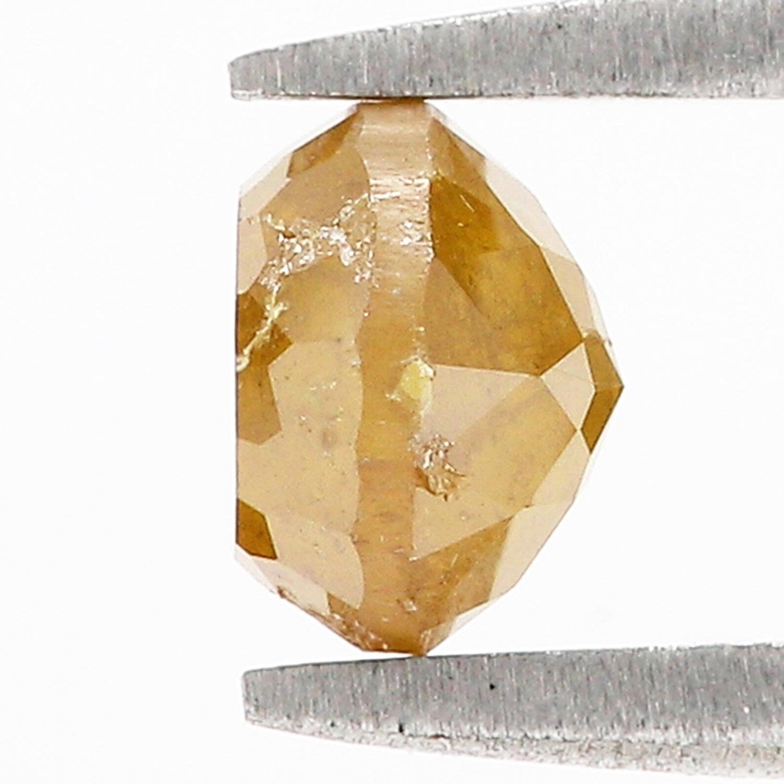 1.16 CT Natural Loose Round Rose Cut Diamond Yellow Color Round Shape Diamond 5.75 MM Natural Coffee Color Round Rose Cut Diamond NQ8046