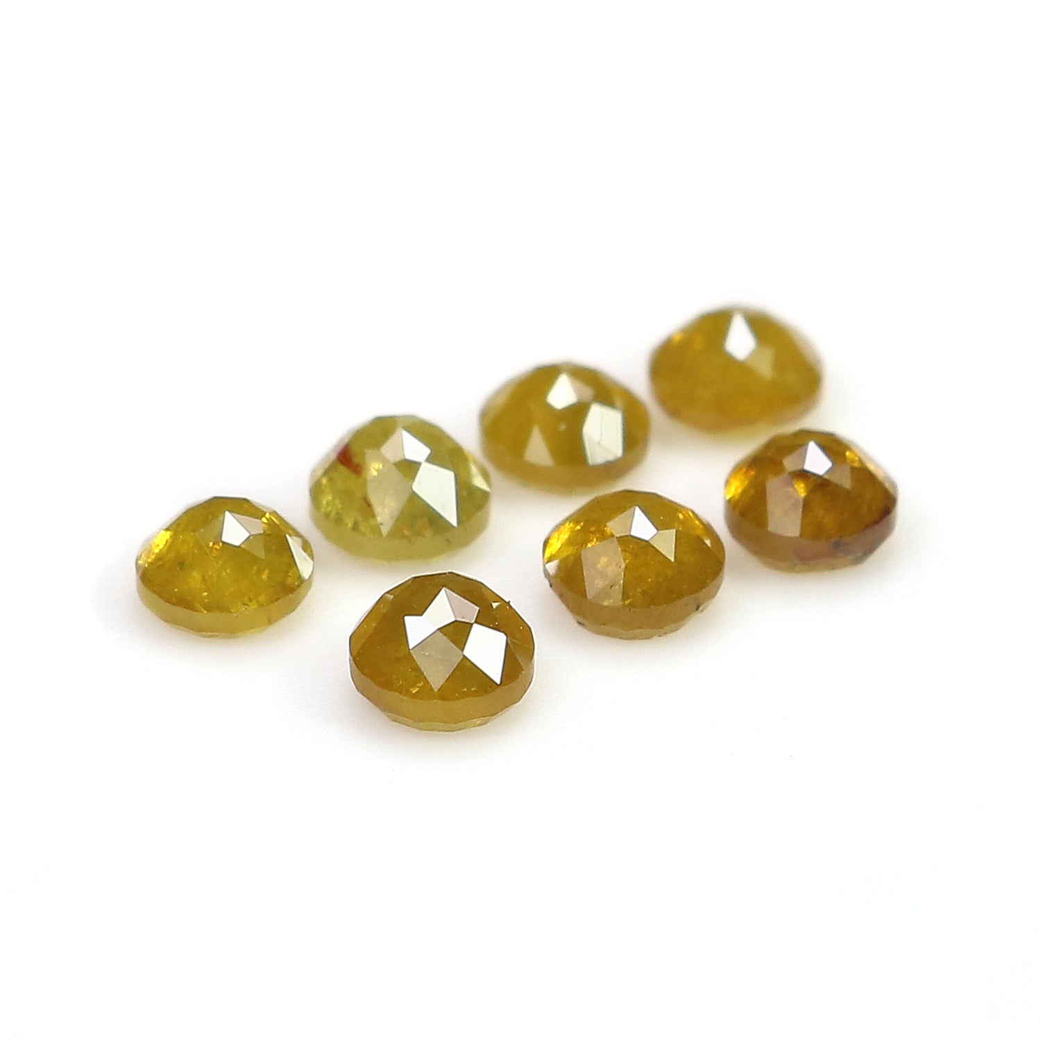 1.31 CT Natural Loose Rose Cut Diamond Yellow Color Round Shape Diamond 3.10 MM Natural Loose Diamond Brown Round Rose Cut Diamond LQ9280