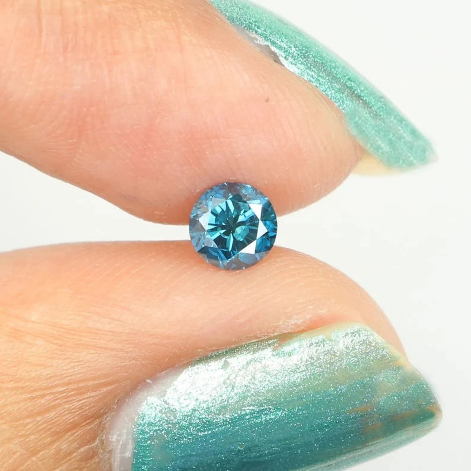 0.36 CT Natural Loose Round Shape Diamond Blue Color Round Cut Diamond 4.30 MM Natural Diamond Blue Color Round Brilliant Cut Diamond NQ626