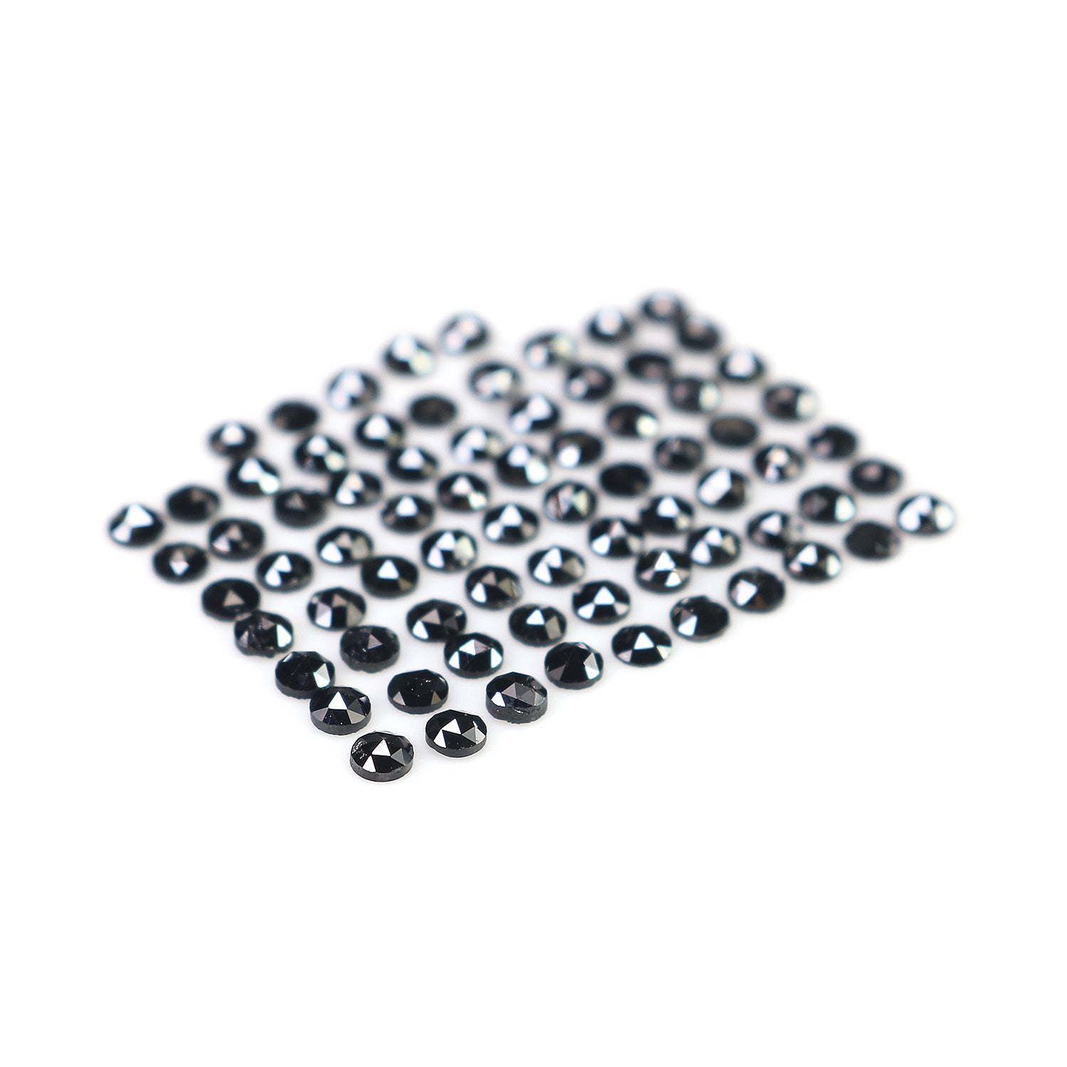 3.34 CT Natural Loose Round Rose Cut Diamond Black Color Round Shape Diamond 2.20 MM Natural Loose Black Color Round Rose Cut Diamond KQ2456