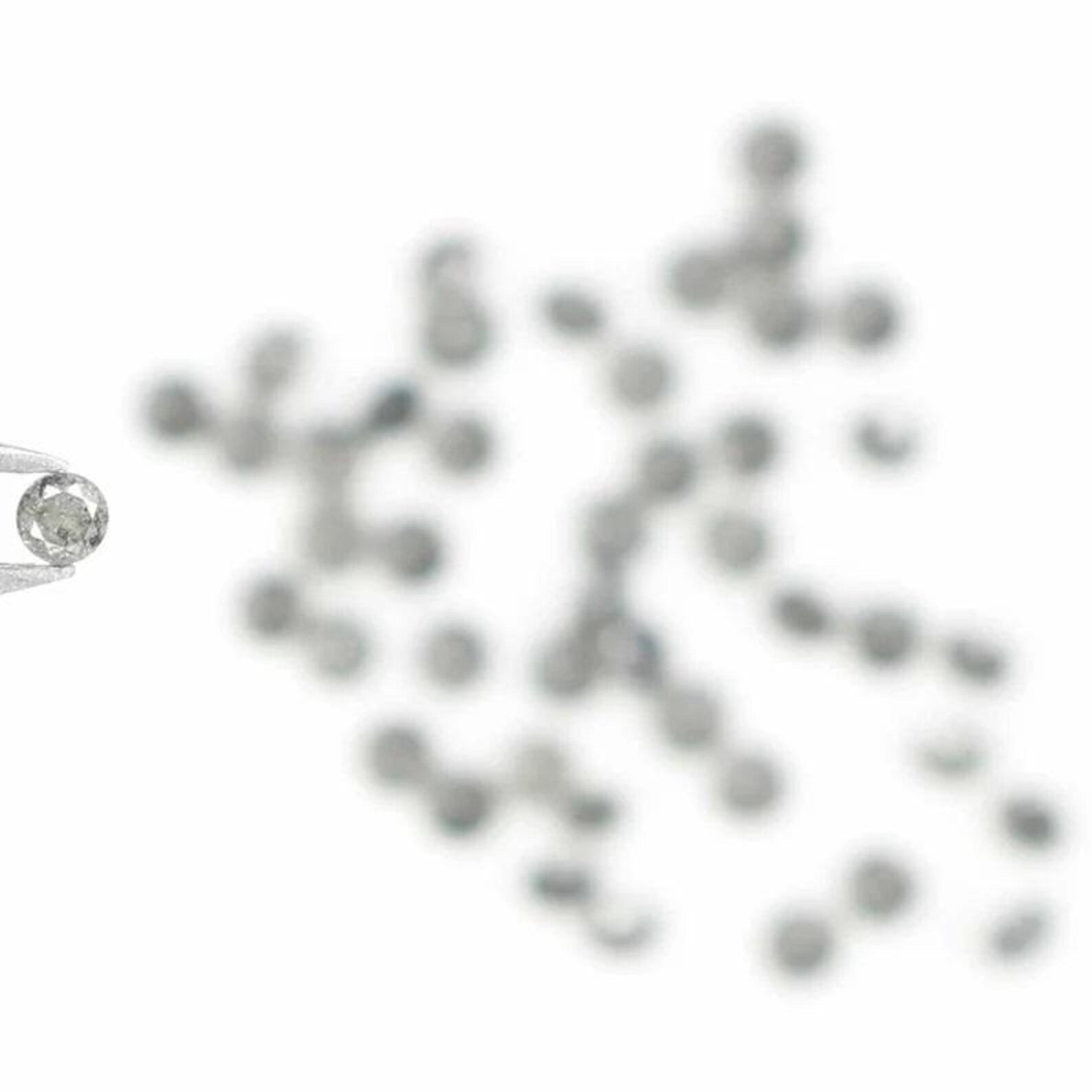 1.25 Ct Natural Loose Round Brilliant Cut Diamond Salt And Pepper Diamond 1.80 MM Natural Diamond Black Grey Color Round Cut Diamond NQ833