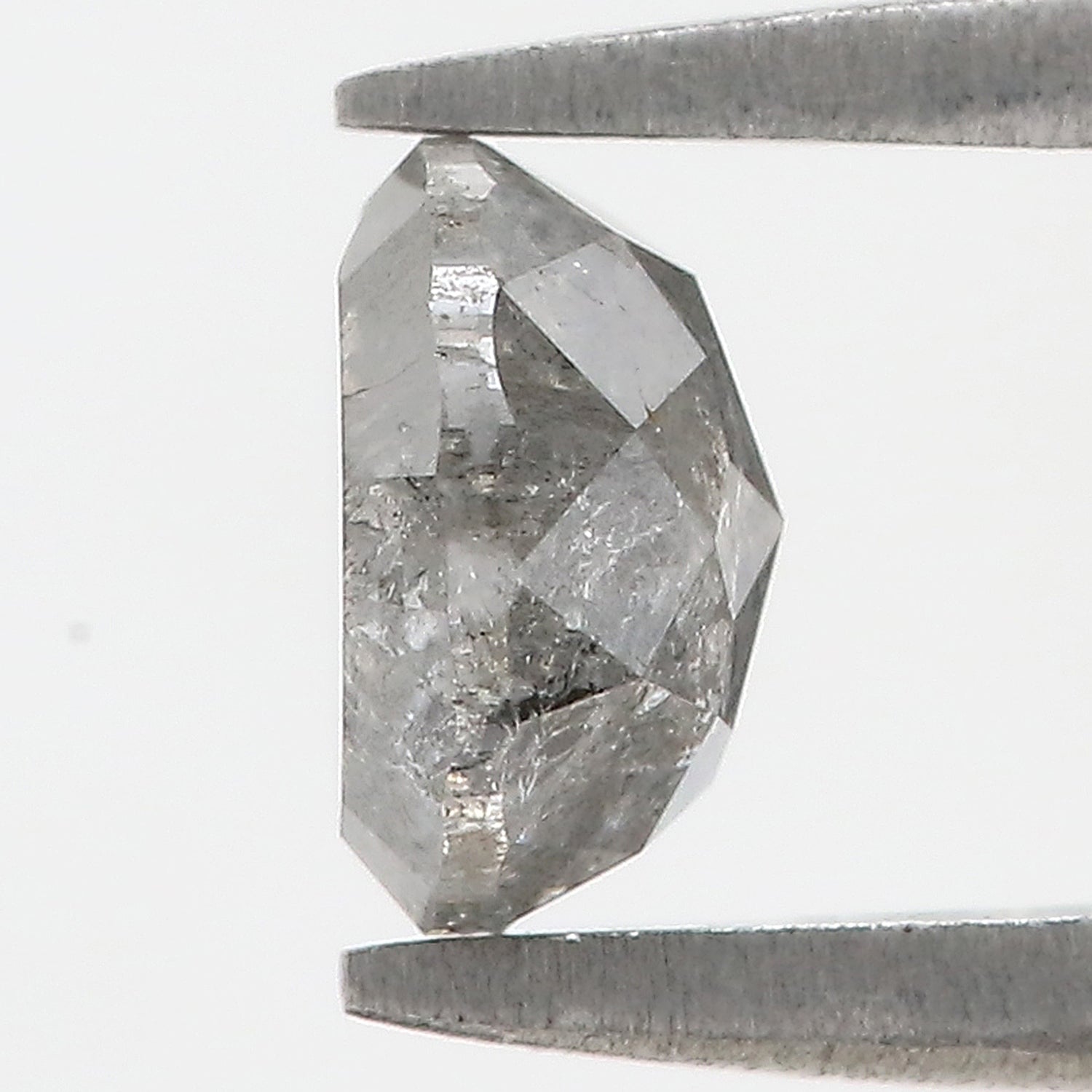 1.33 Ct Natural Loose Round Rose Cut Diamond Black Color Rose Cut Diamond 6.40 MM Natural Loose Salt And Pepper Rose Cut Diamond LQ1944