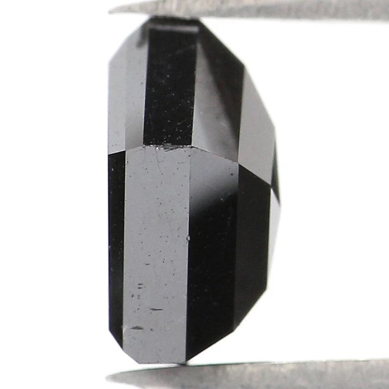 2.10 CT Natural Loose Pentagon Shape Diamond Black Color Pentagon Shape Diamond 7.55 MM Natural Loose Diamond Black Pentagon Diamond NQ526