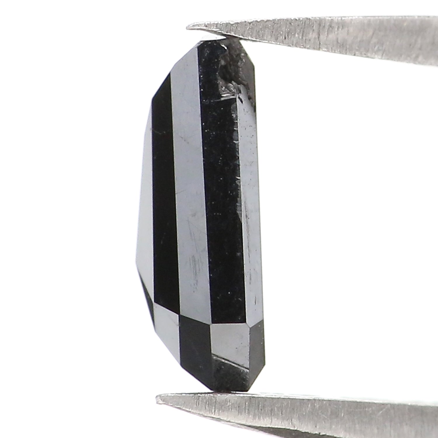 1.40 CT Natural Loose Coffin Shape Diamond Black Color Coffin Cut Diamond 8.40 MM Natural Loose Black Diamond Coffin Rose Cut Diamond LC02