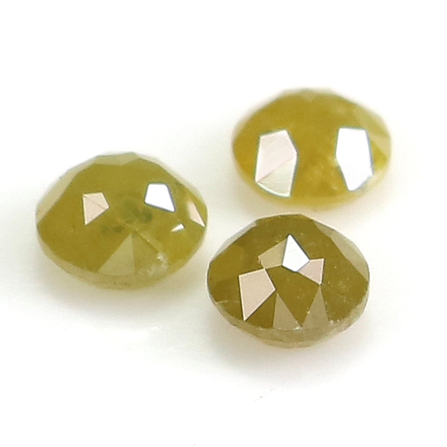 0.98 CT Natural Loose Round Rose Cut Diamond Yellow Color Round Shape Diamond 3.90 MM Natural Yellow Color Round Rose Cut Diamond KQ1227