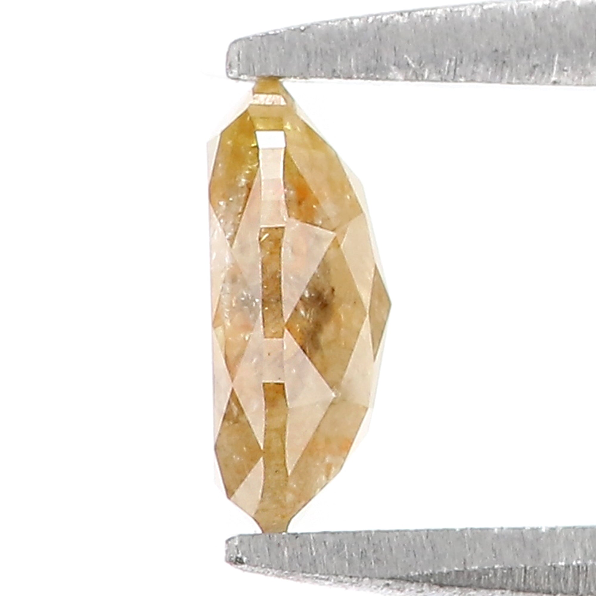 0.69 CT Natural Loose Oval Shape Diamond Yellow Color Oval Cut Diamond 6.45 MM Natural Loose Yellow Diamond Oval Rose Cut Diamond QK2299